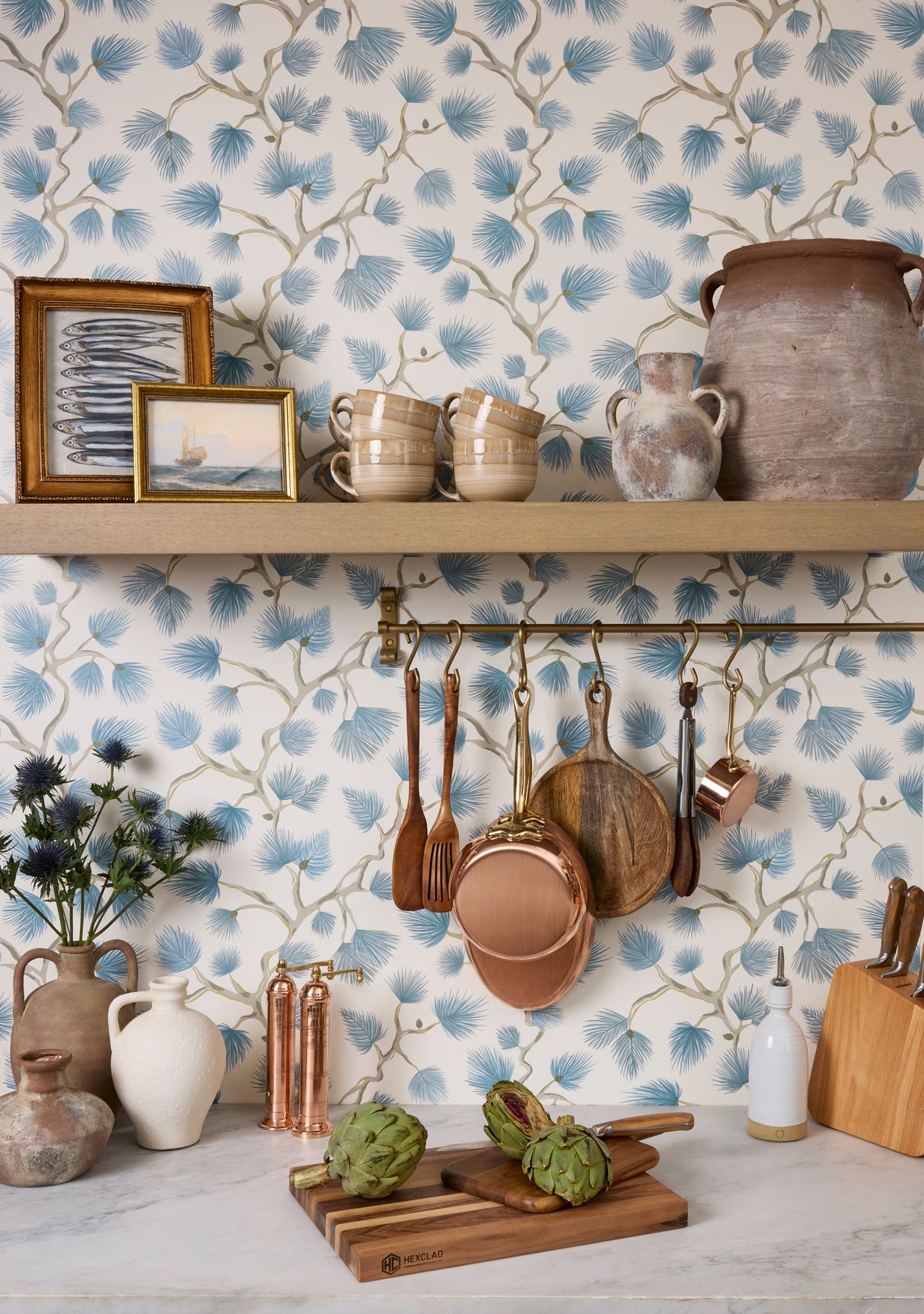 Scalamandre SC 0003WP88593D BLUE JAY PIGNOLI WALLPAPER - Eade's Wallpaper