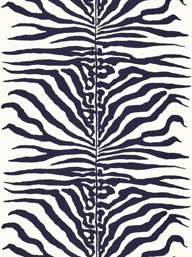 Scalamandre SC 000416366M NAVY ZEBRA Fabric - Eade's Wallpaper