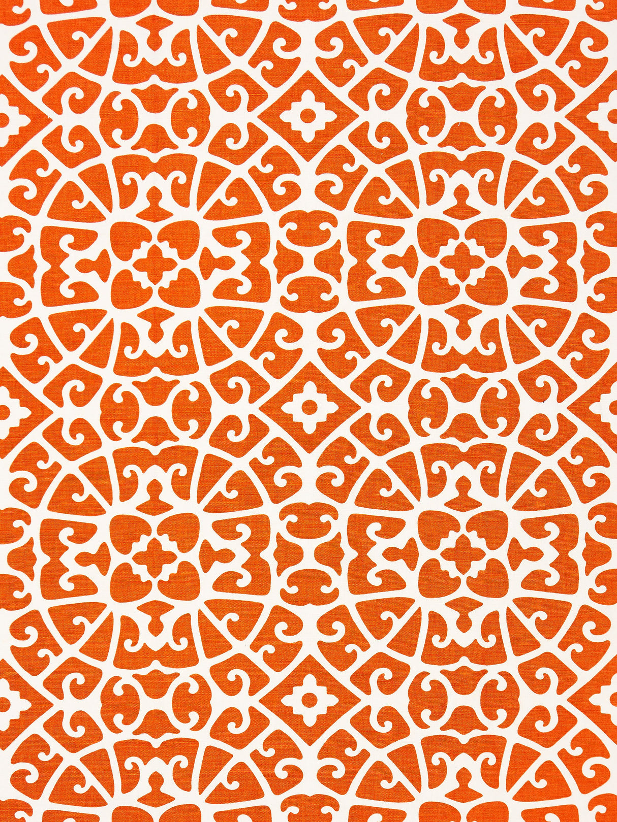 Scalamandre SC 000416559 PERSIMMON ANSHUN LATTICE Fabric - Eade's Wallpaper