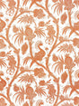 Scalamandre SC 000416575 MANDARIN BALINESE PEACOCK LINEN PRINT Fabric - Eade's Wallpaper