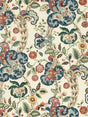Scalamandre SC 000416603 MULTI ON CREAM CUMBRIA HAND BLOCK PRINT Fabric - Eade's Wallpaper