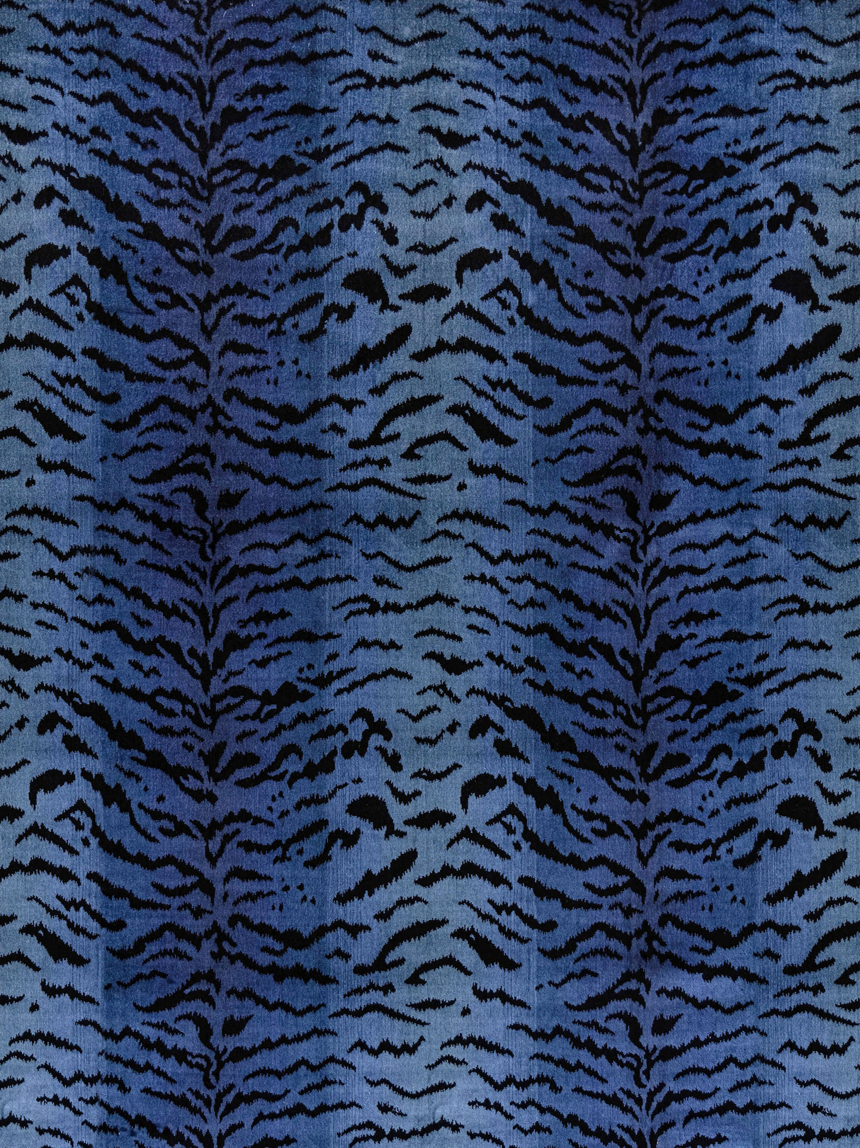 Scalamandre SC 000426167MM BLUES & BLACK TIGRE - SILK Fabric - Eade's Wallpaper