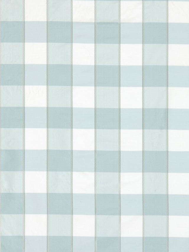 Scalamandre SC 000427024 AQUAMARINE CHELSEA CHECK Fabric - Eade's Wallpaper