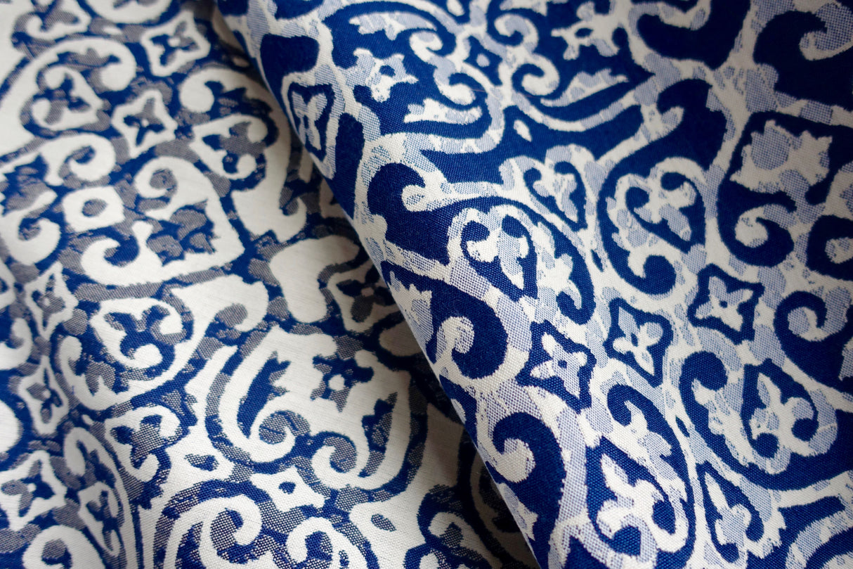Scalamandre SC 000427057 INDIGO KEDIRI Fabric - Eade's Wallpaper