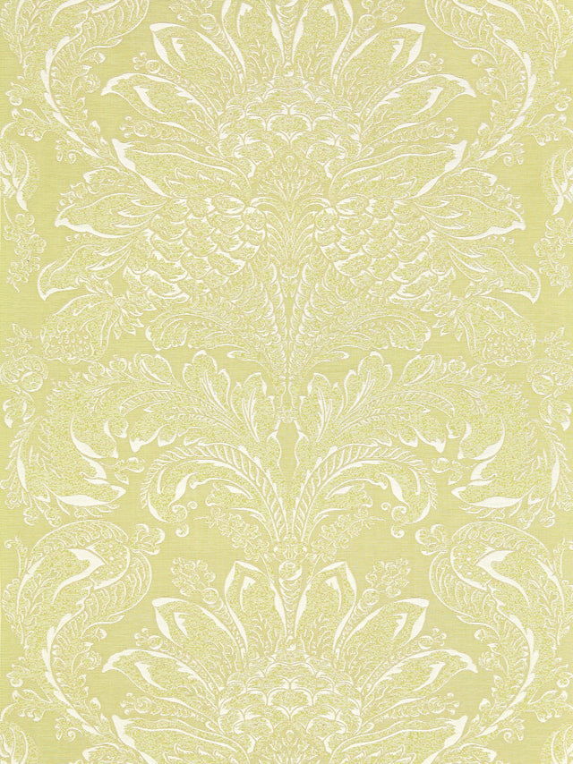 Scalamandre SC 000427081 PERIDOT CARLOTTA DAMASK Fabric - Eade's Wallpaper