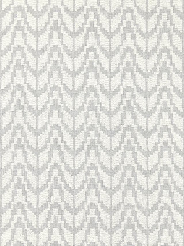 Scalamandre SC 000427103 PEARL CHEVRON EMBROIDERY Fabric - Eade's Wallpaper