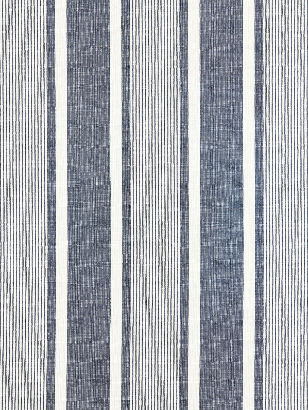 Scalamandre SC 000427111 DENIM WELLFLEET STRIPE Fabric - Eade's Wallpaper