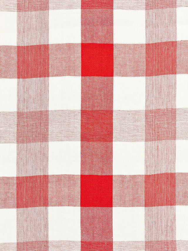 Scalamandre SC 000427135 CORAL WESTPORT LINEN PLAID Fabric - Eade's Wallpaper