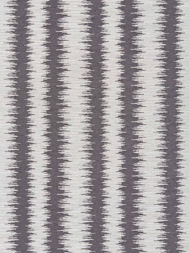 Scalamandre SC 000427138 GRAPHITE KONYA IKAT STRIPE Fabric - Eade's Wallpaper