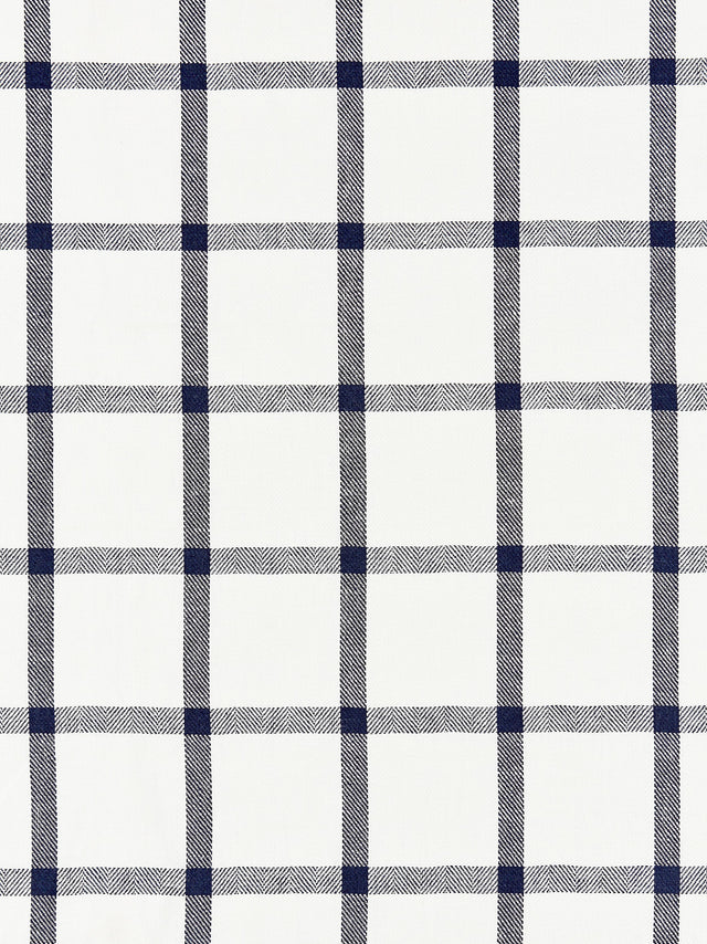 Scalamandre SC 000427152 NAVY WILTON LINEN CHECK Fabric - Eade's Wallpaper