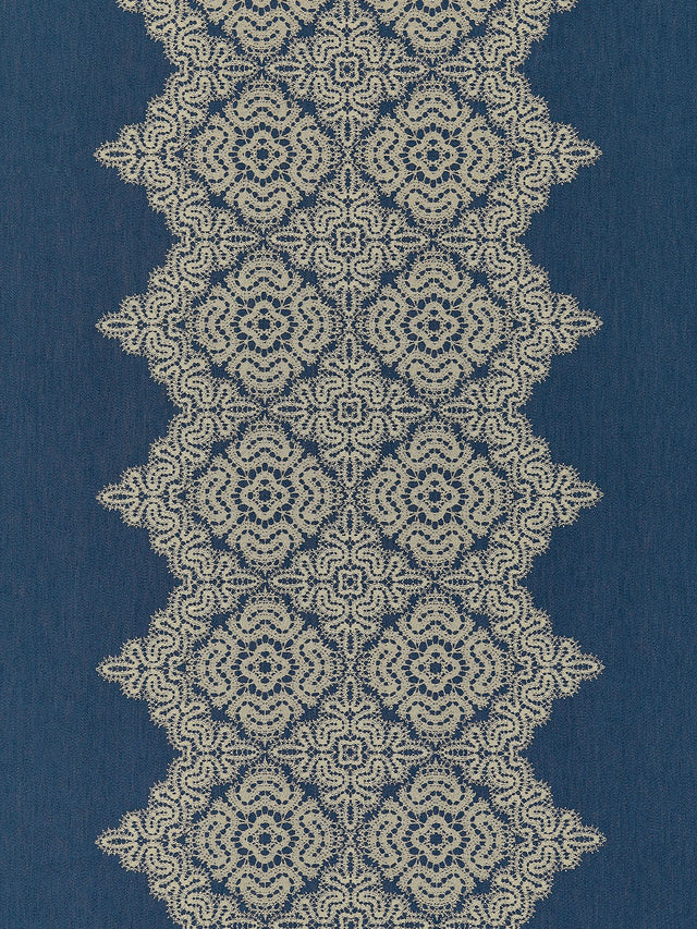 Scalamandre SC 000427168 INDIGO JOSEPHINE Fabric - Eade's Wallpaper