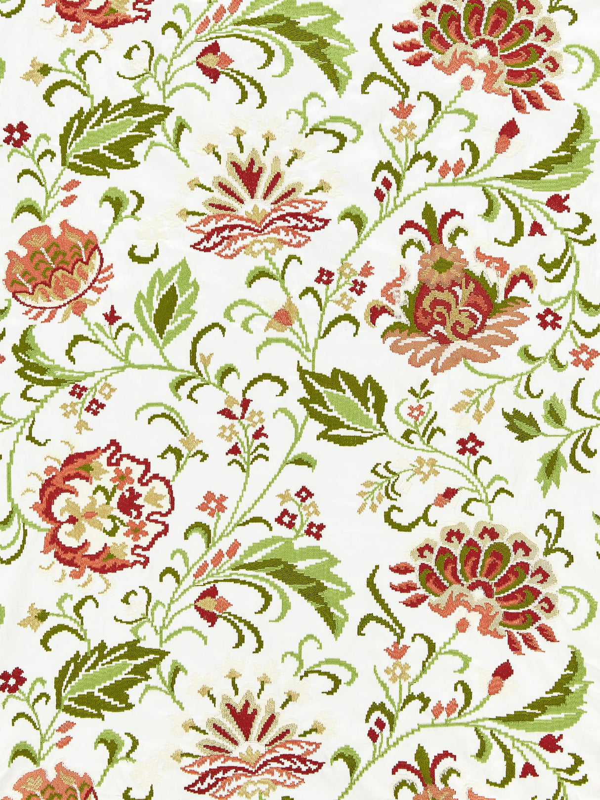 Scalamandre SC 000427173 BLOSSOM DELPHINE EMBROIDERY Fabric - Eade's Wallpaper