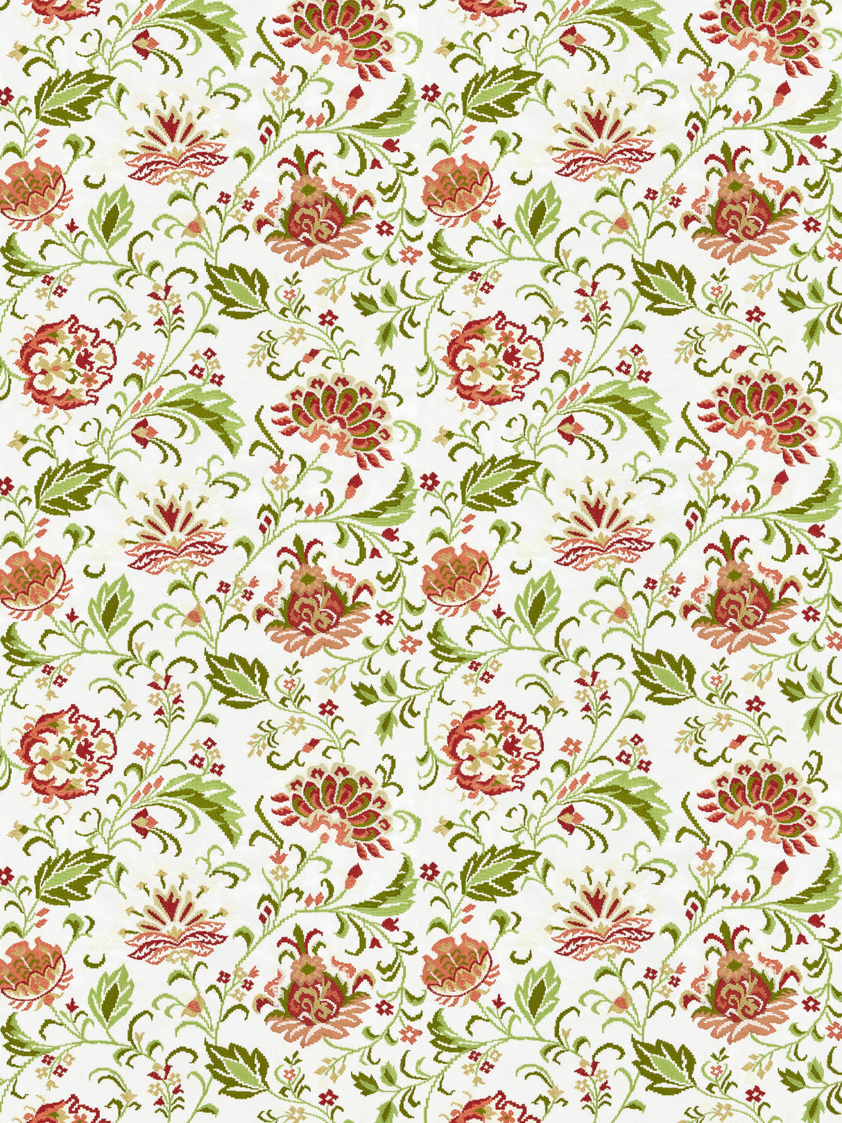 Scalamandre SC 000427173 BLOSSOM DELPHINE EMBROIDERY Fabric - Eade's Wallpaper