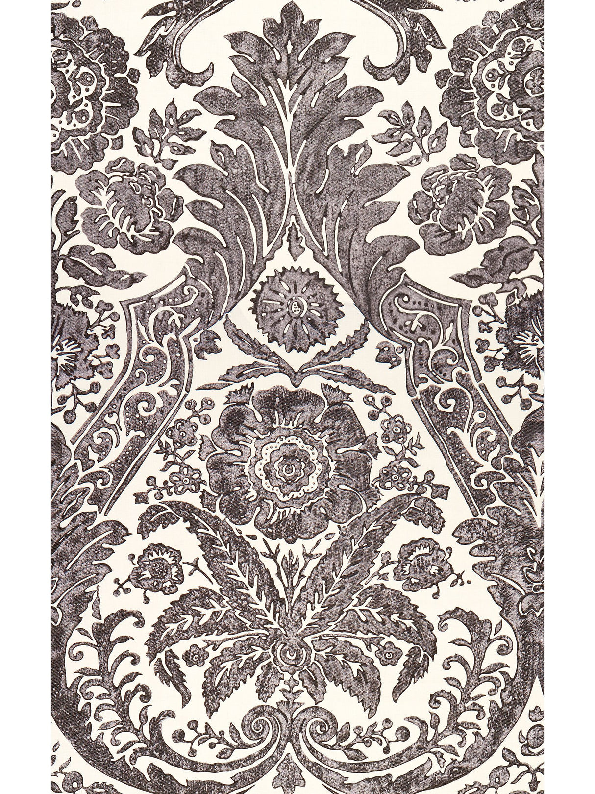Scalamandre SC 0004WP88354 GRAPHITE LUCIANA DAMASK PRINT WALLPAPER - Eade's Wallpaper