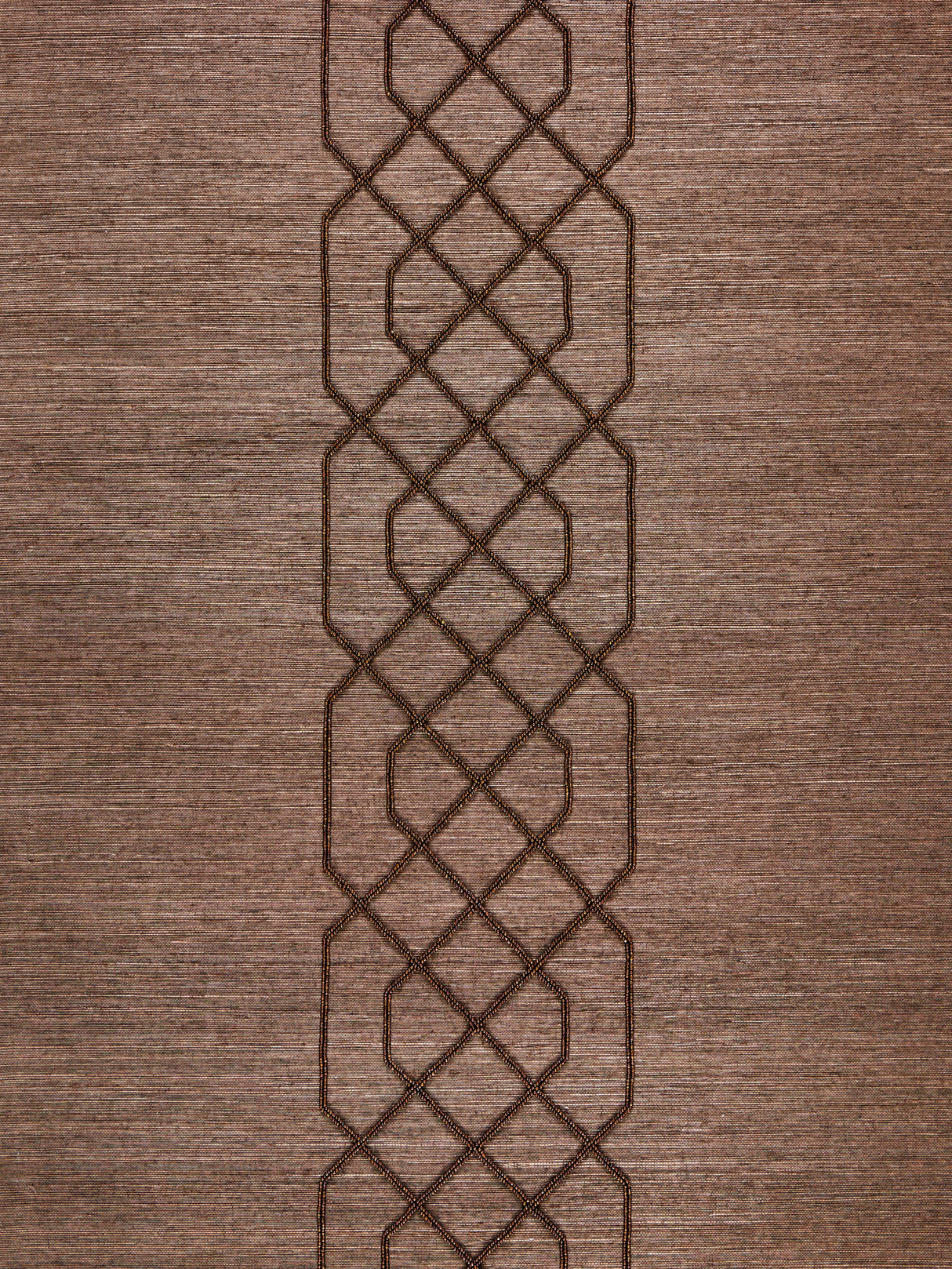 Scalamandre SC 0004WP88385 CHOCOLATE ADELAIDE BEADED SISAL WALLPAPER - Eade's Wallpaper