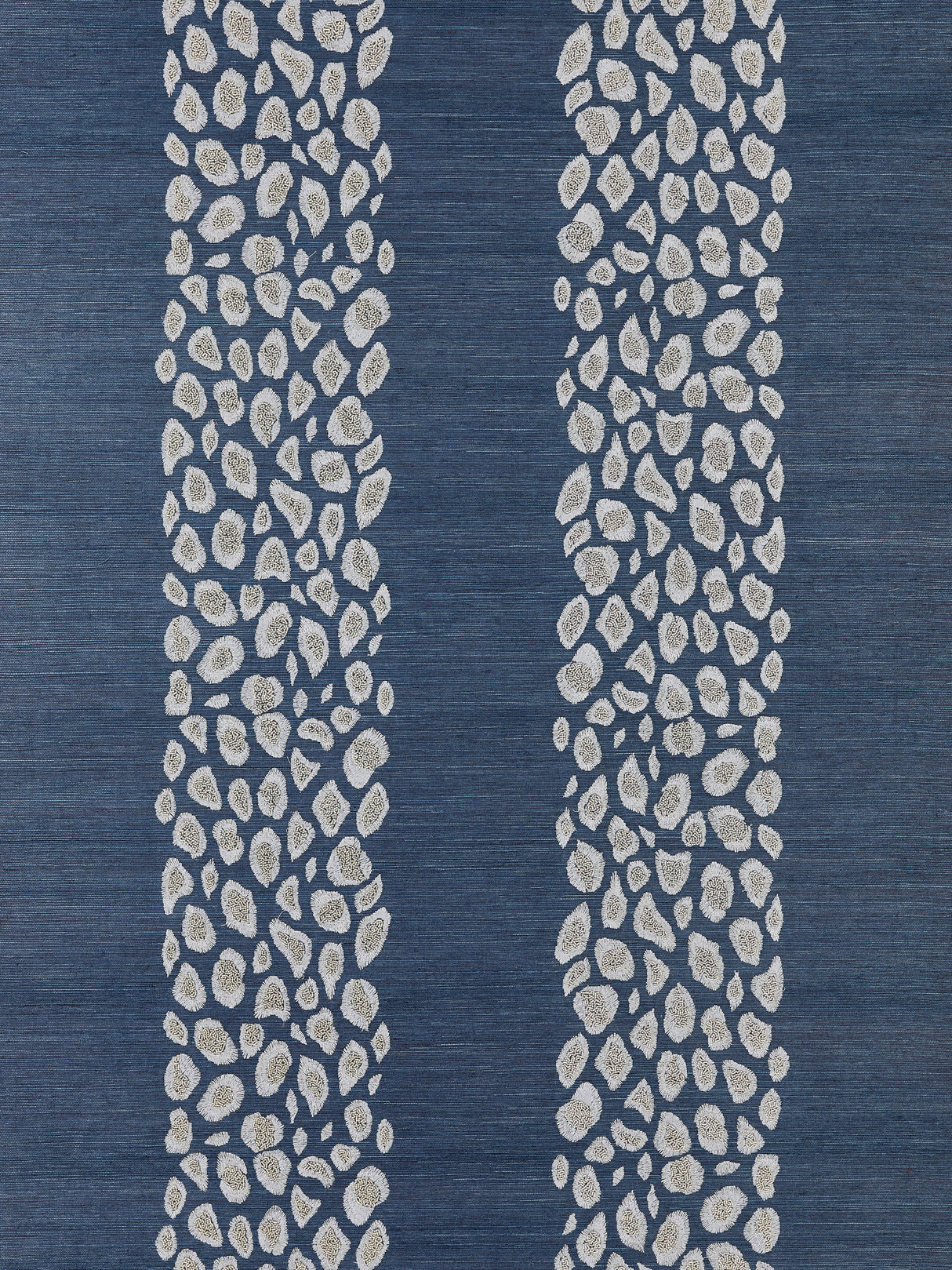 Scalamandre SC 0004WP88446 MIDNIGHT CATWALK EMBELLISHED GRASSCLOTH WALLPAPER - Eade's Wallpaper