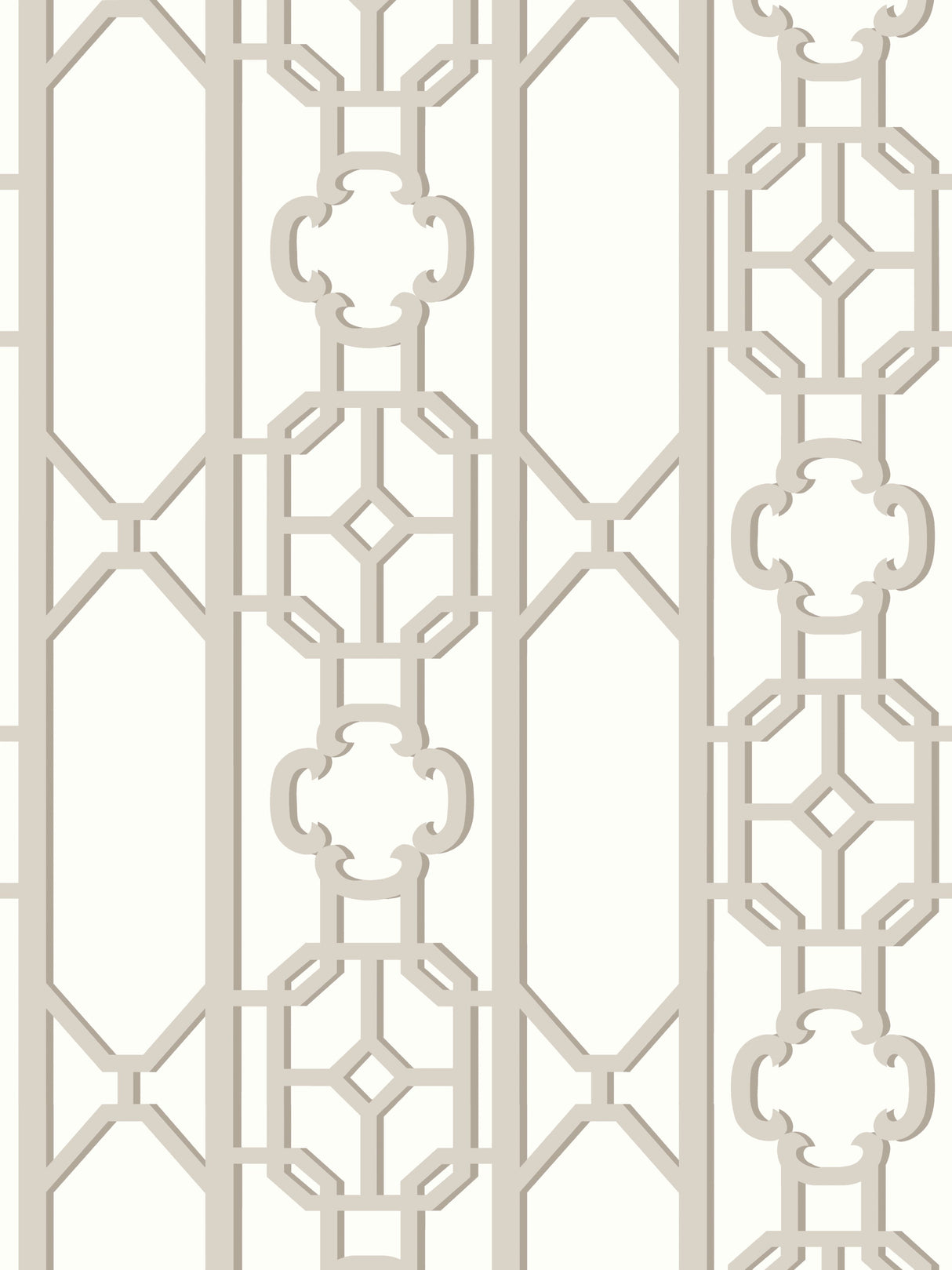 Scalamandre SC 0004WP88582D TAUPE JOANNA FRET WALLPAPER - Eade's Wallpaper
