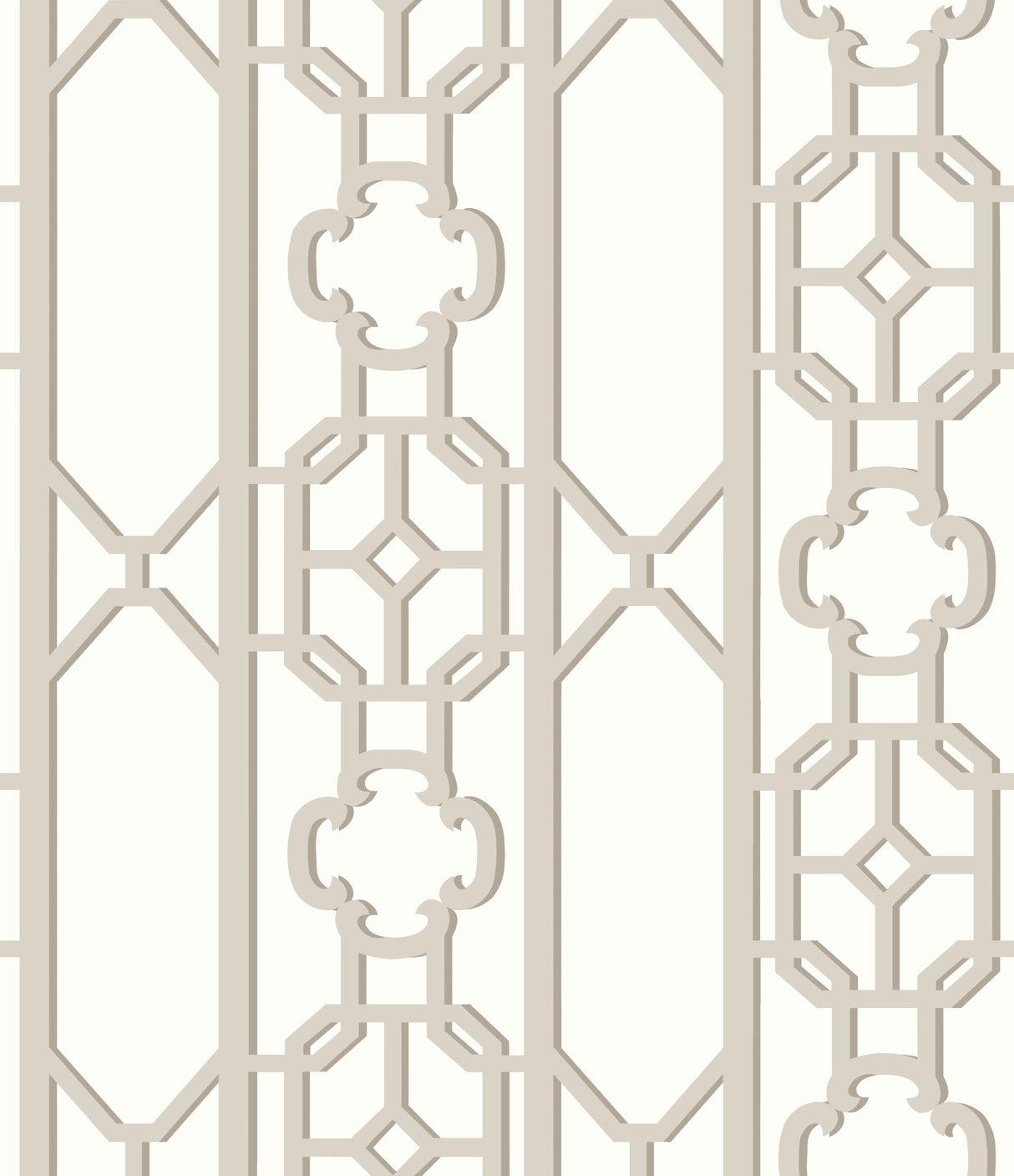 Scalamandre SC 0004WP88582D TAUPE JOANNA FRET WALLPAPER - Eade's Wallpaper