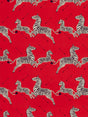Scalamandre SC 000516641 MASAI RED ZEBRAS PETITE Fabric - Eade's Wallpaper