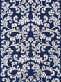 Scalamandre SC 000527029 INDIGO CHIARA EMBROIDERY Fabric - Eade's Wallpaper