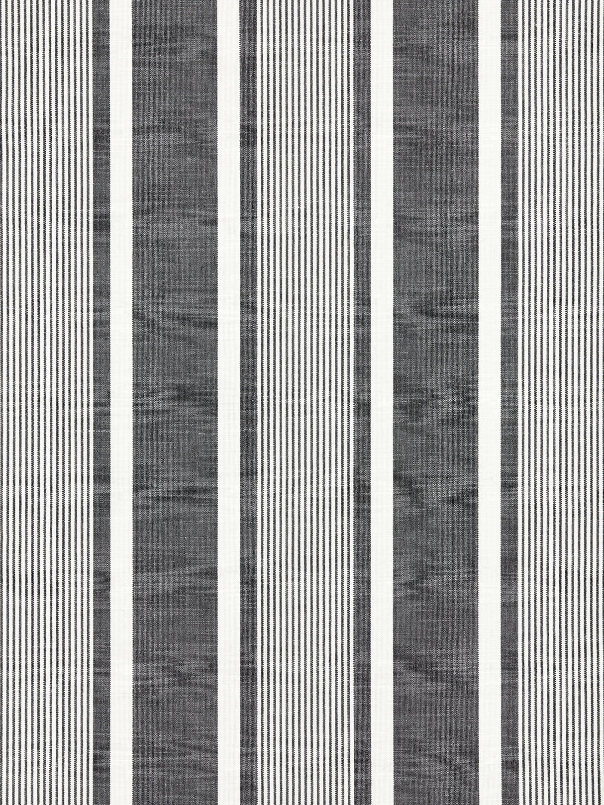 Scalamandre SC 000527111 CARBON WELLFLEET STRIPE Fabric - Eade's Wallpaper