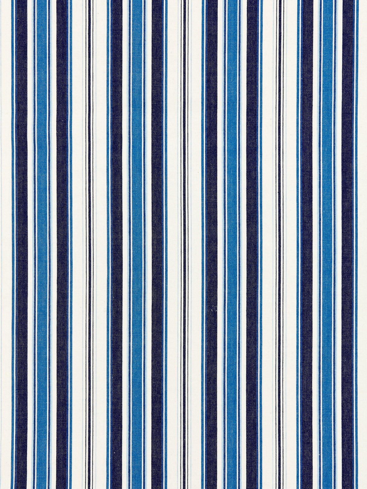 Scalamandre SC 000527113 INDIGO ANDOVER COTTON STRIPE Fabric - Eade's Wallpaper