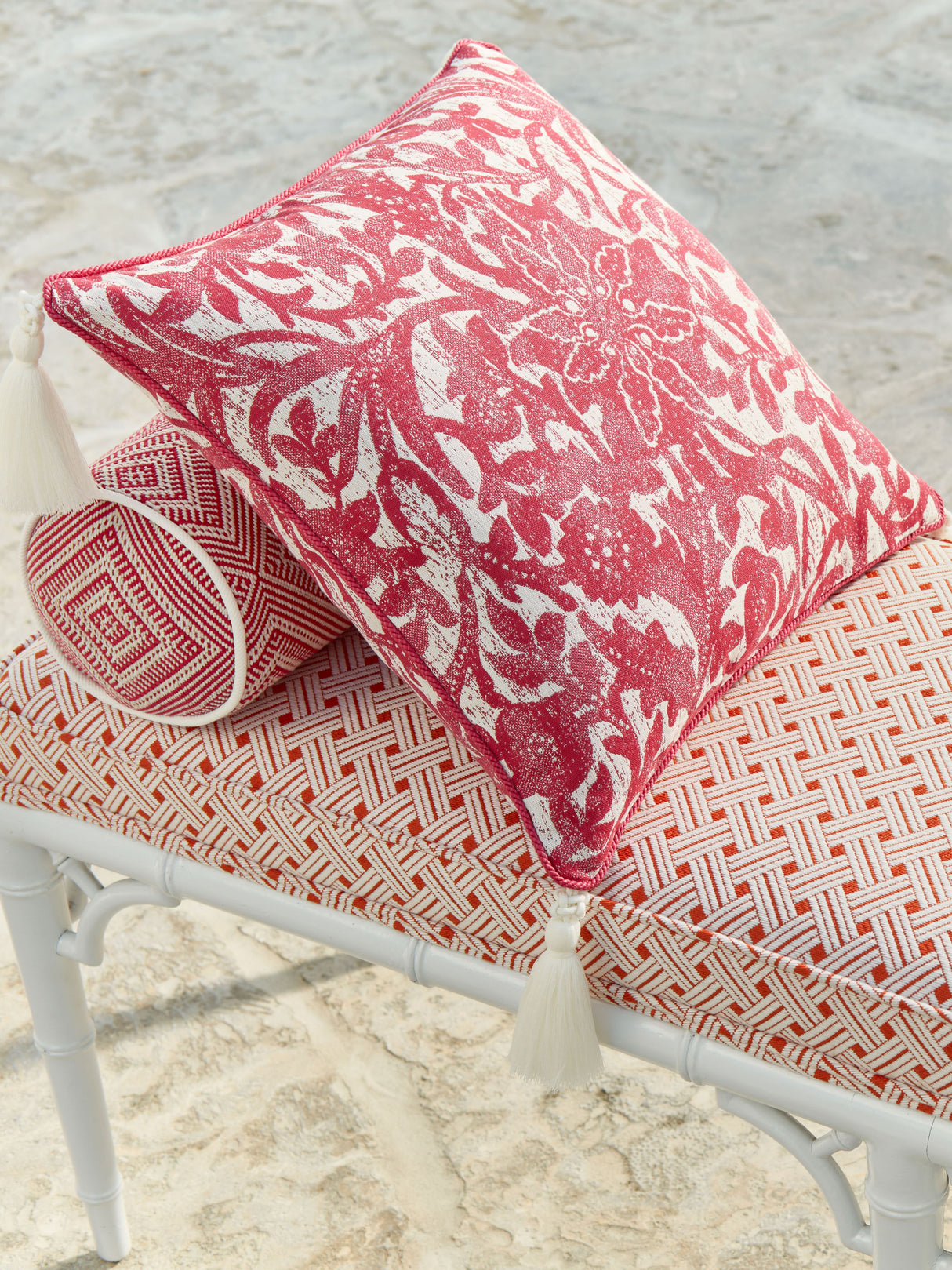 Scalamandre SC 000527195 HIBISCUS BALI FLORAL Fabric - Eade's Wallpaper