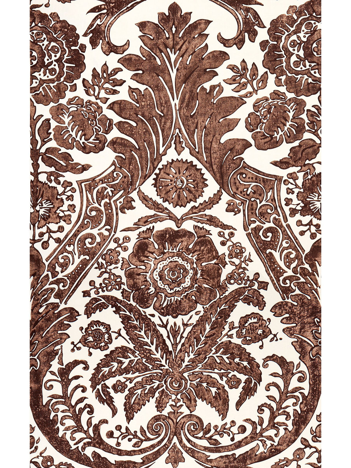 Scalamandre SC 0005WP88354 ESPRESSO LUCIANA DAMASK PRINT WALLPAPER - Eade's Wallpaper