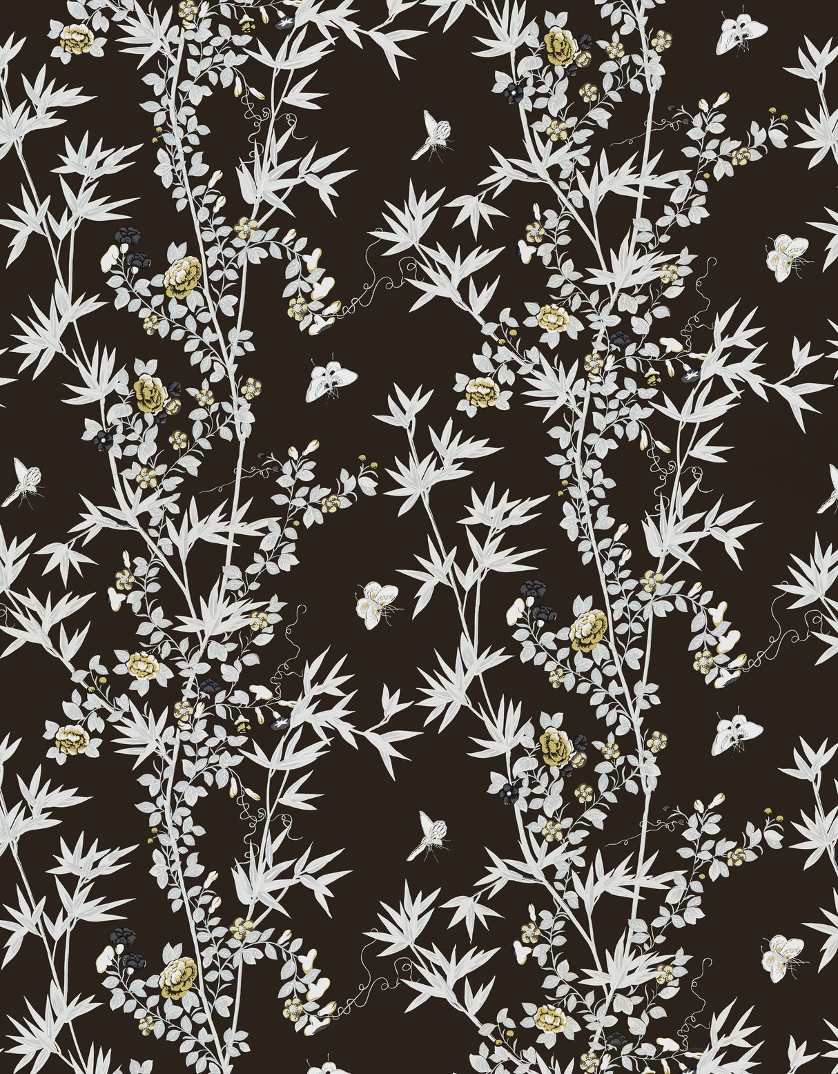 Scalamandre SC 0005WP88375 ESPRESSO JARDIN DE CHINE WALLPAPER - Eade's Wallpaper