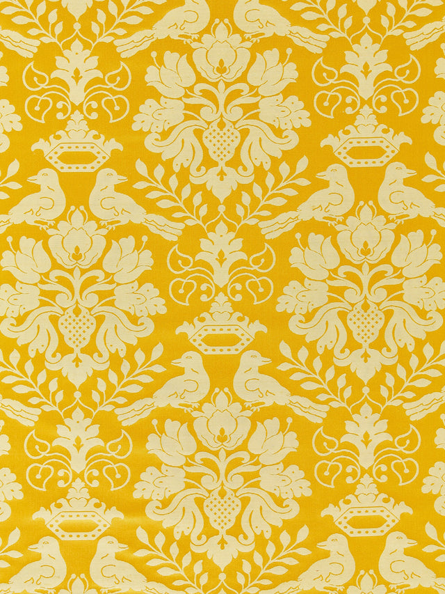 Scalamandre SC 00061098MM GOLD LOVE BIRD Fabric - Eade's Wallpaper