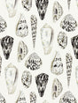 Scalamandre SC 000616397 GRAPHITE COQUINA LINEN PRINT Fabric - Eade's Wallpaper