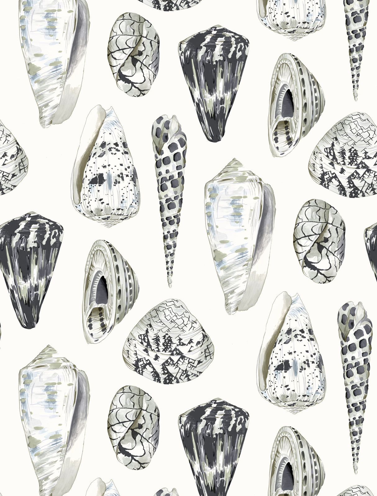 Scalamandre SC 0006WP88365 GRAPHITE COQUINA WALLPAPER - Eade's Wallpaper