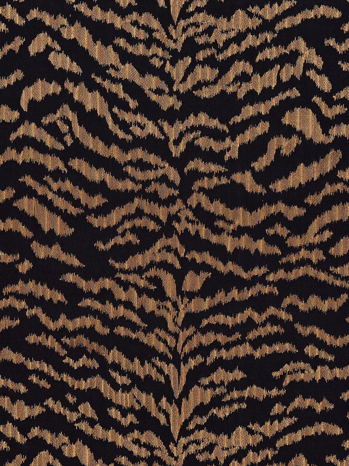 Scalamandre SC 0006WP88506 BRONZE ON BLACK TIGRESS WALLPAPER - Eade's Wallpaper