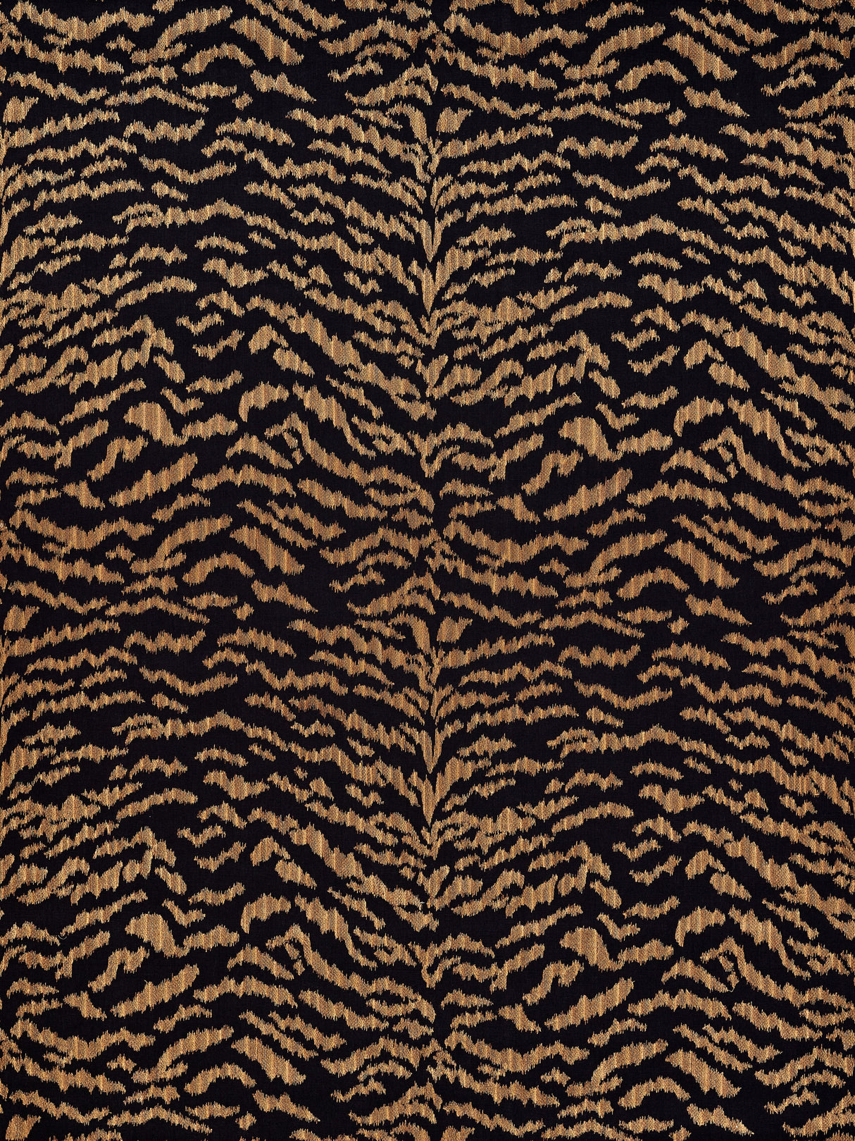 Scalamandre SC 0006WP88506 BRONZE ON BLACK TIGRESS WALLPAPER - Eade's Wallpaper
