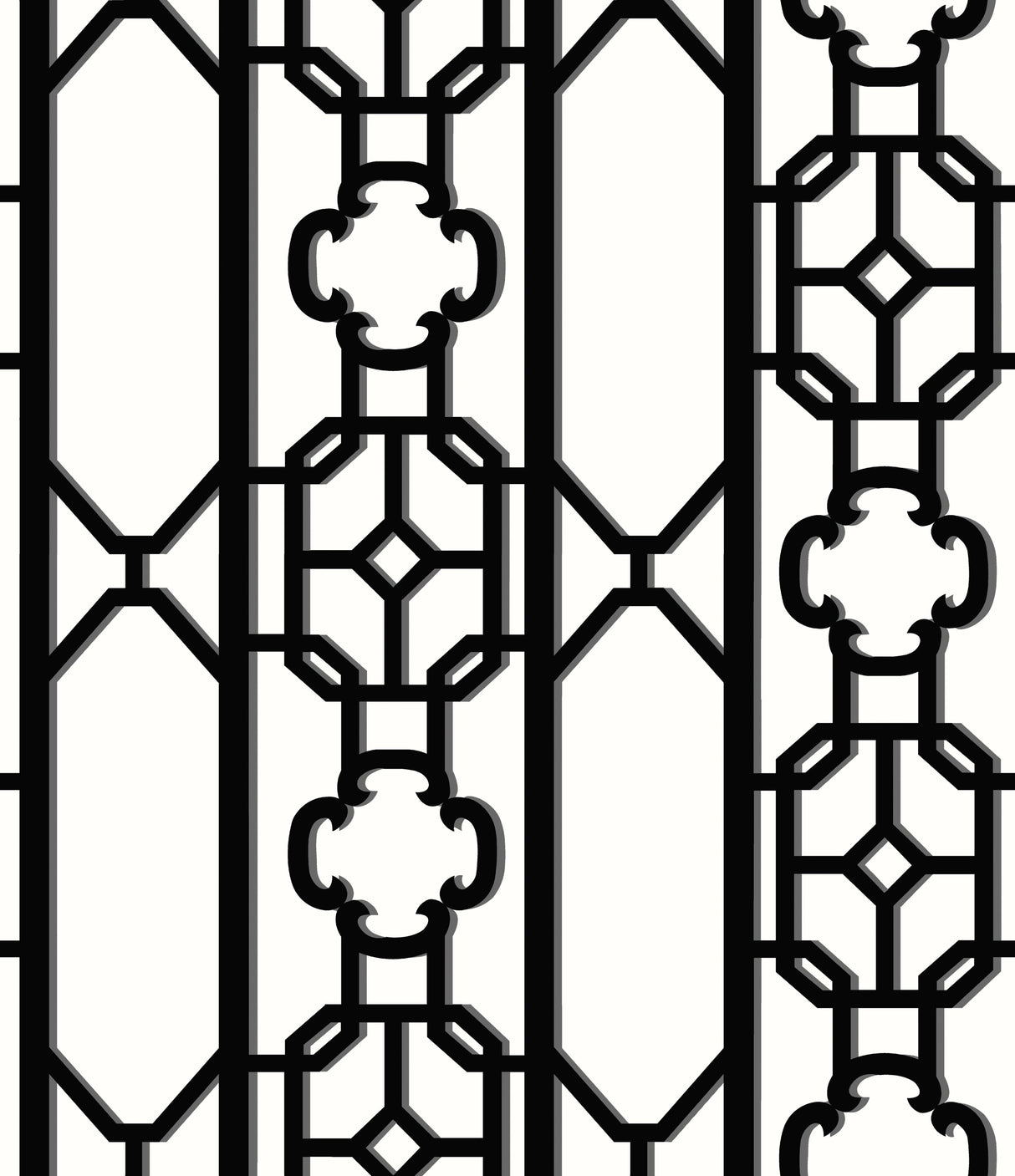 Scalamandre SC 0007WP88582D ONYX JOANNA FRET WALLPAPER - Eade's Wallpaper