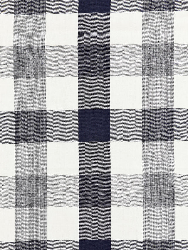 Scalamandre SC 000827135 NAVY WESTPORT LINEN PLAID Fabric - Eade's Wallpaper