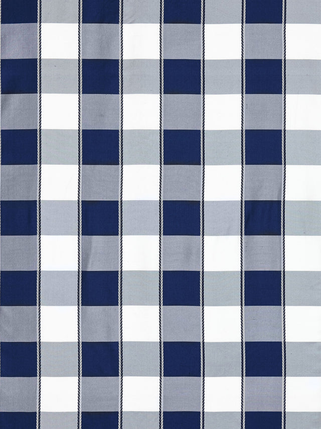 Scalamandre SC 000927024 NAVY CHELSEA CHECK Fabric - Eade's Wallpaper