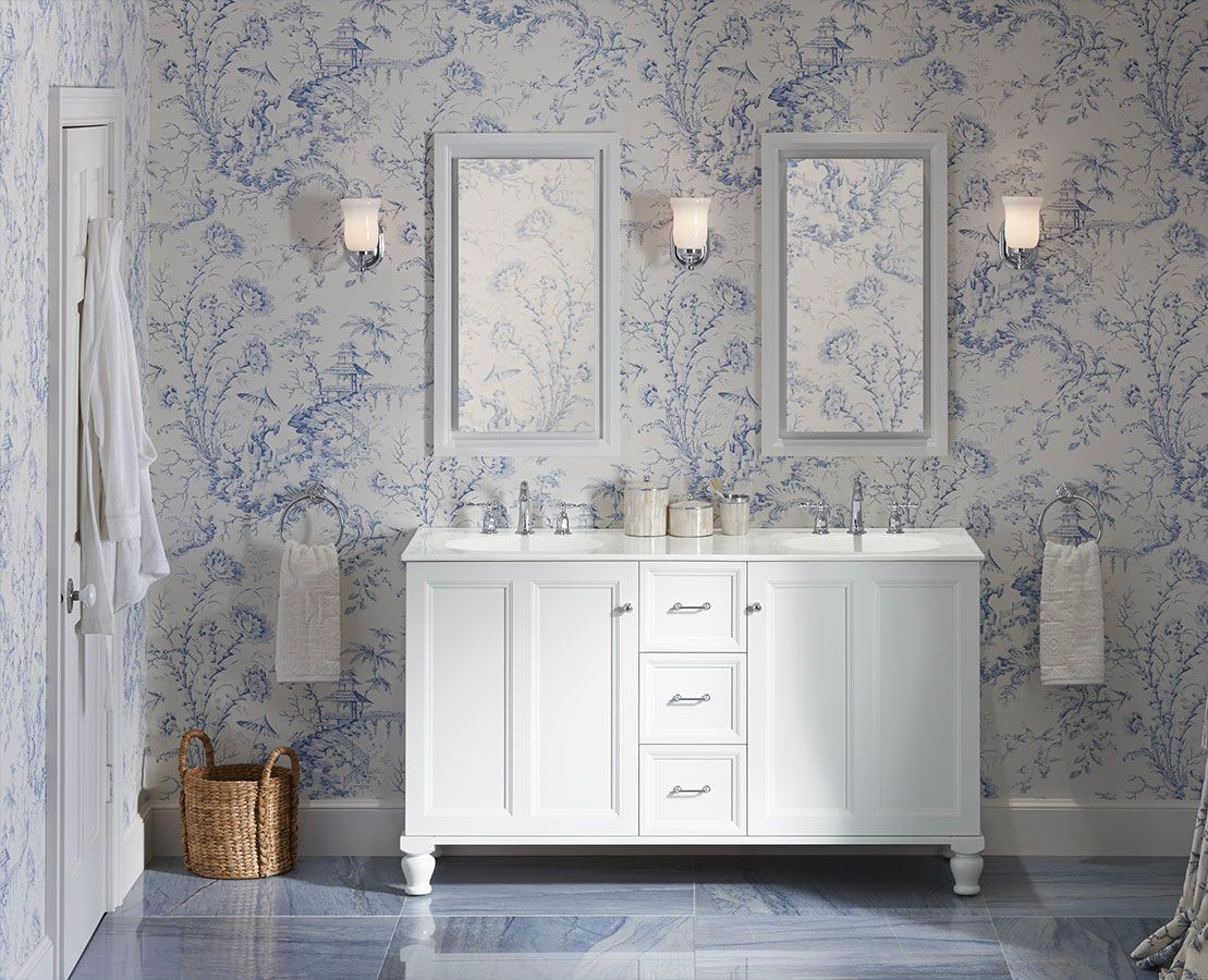 Scalamandre SC 0011WP81561 CHINA BLUE PILLEMENT TOILE WALLPAPER - Eade's Wallpaper