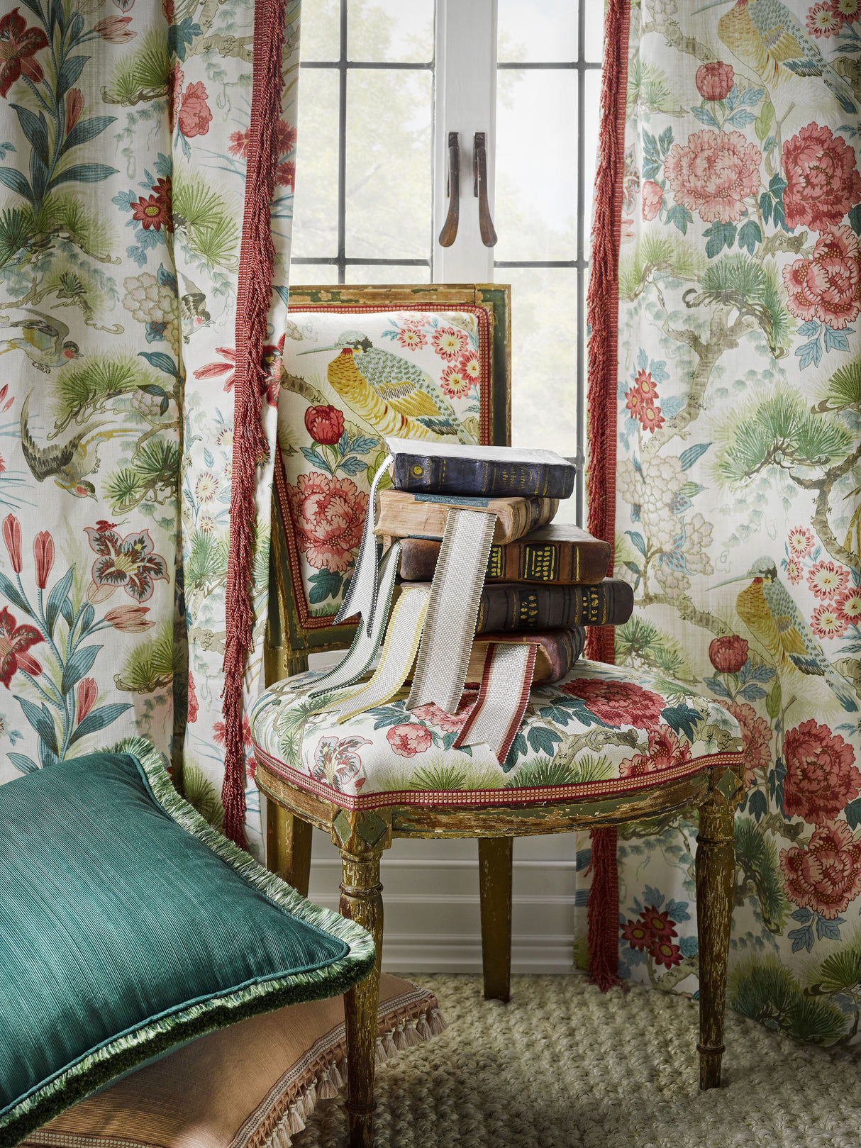 Scalamandre SC 001227222 TOURMALINE RIVA MOIRE Fabric - Eade's Wallpaper