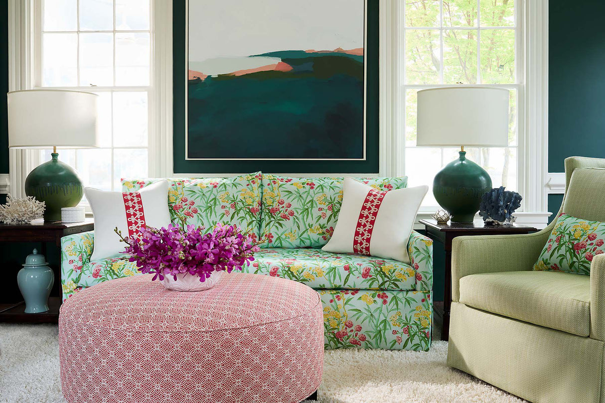 Scalamandre SC 000316638 GUAVA LANAI - OUTDOOR Fabric - Eade's Wallpaper