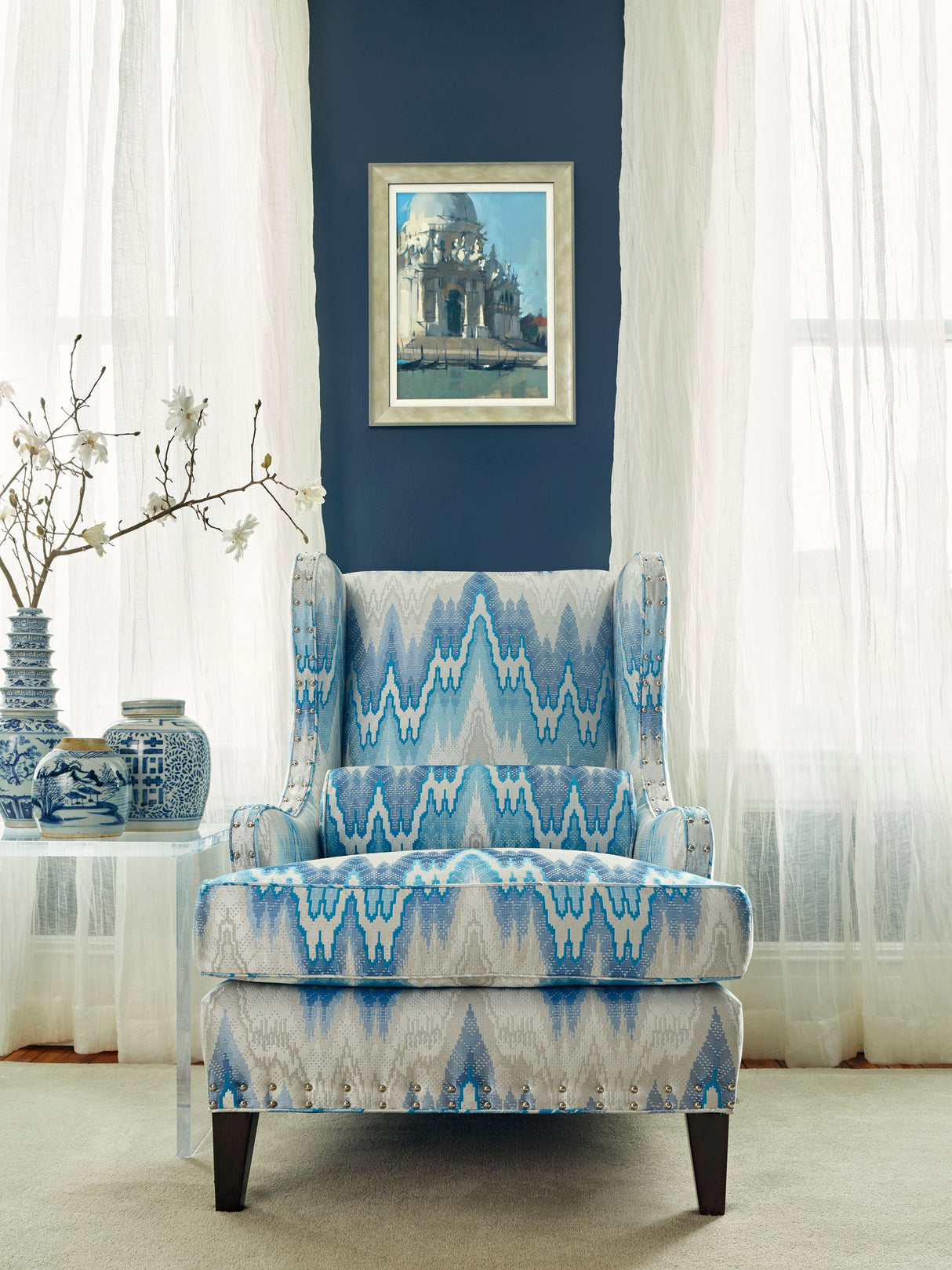 Scalamandre SC 000127052 CLOUD PLEATED LINEN SHEER Fabric - Eade's Wallpaper