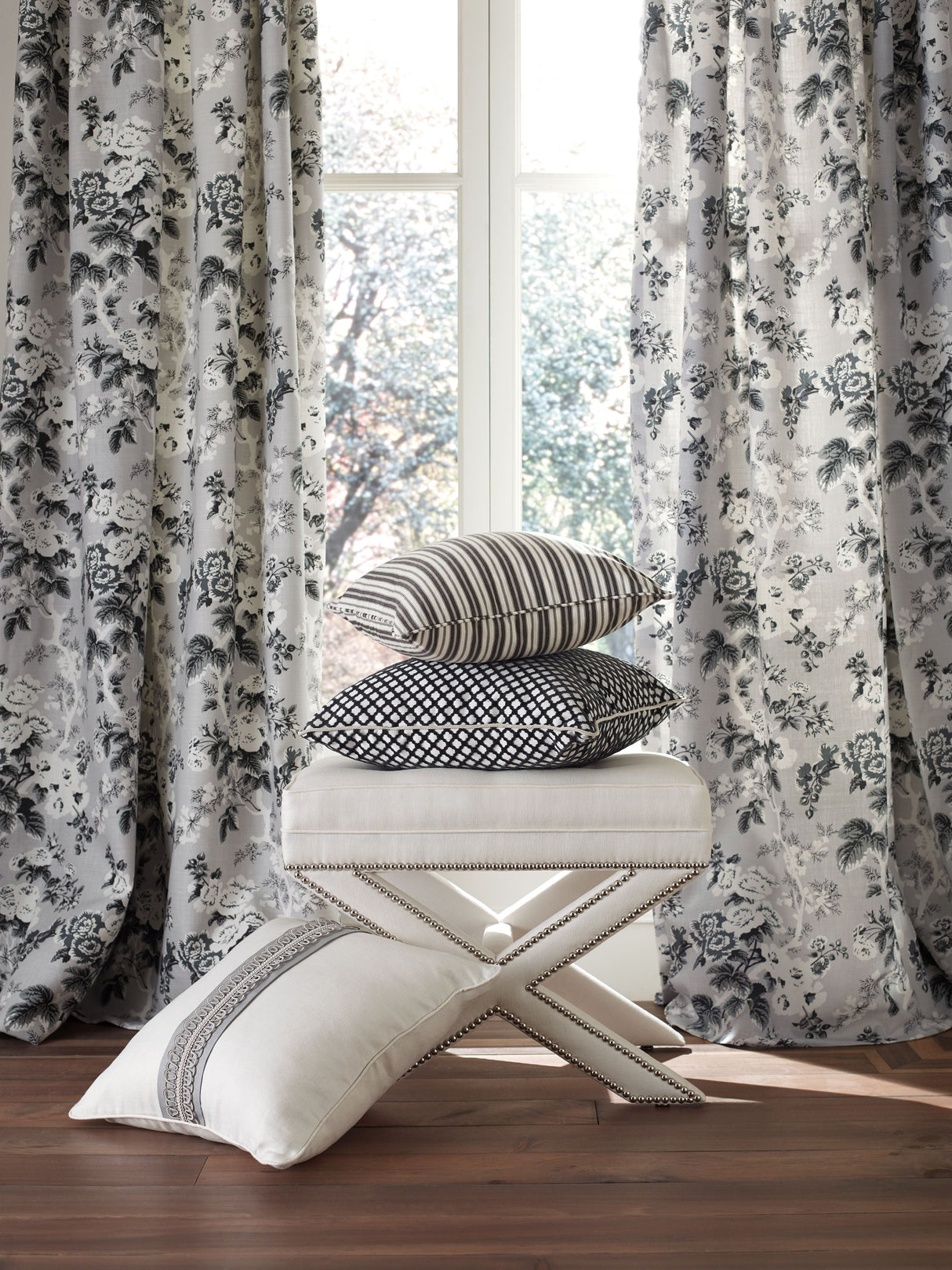 Scalamandre SC 000227115 CAMEL DEVON TICKING STRIPE Fabric - Eade's Wallpaper