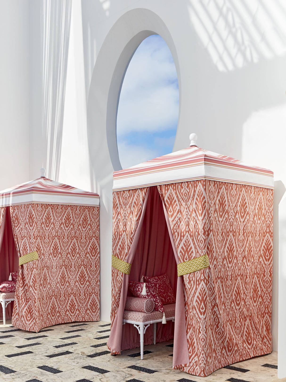 Scalamandre SC 000127196 LINEN BORNEO IKAT Fabric - Eade's Wallpaper