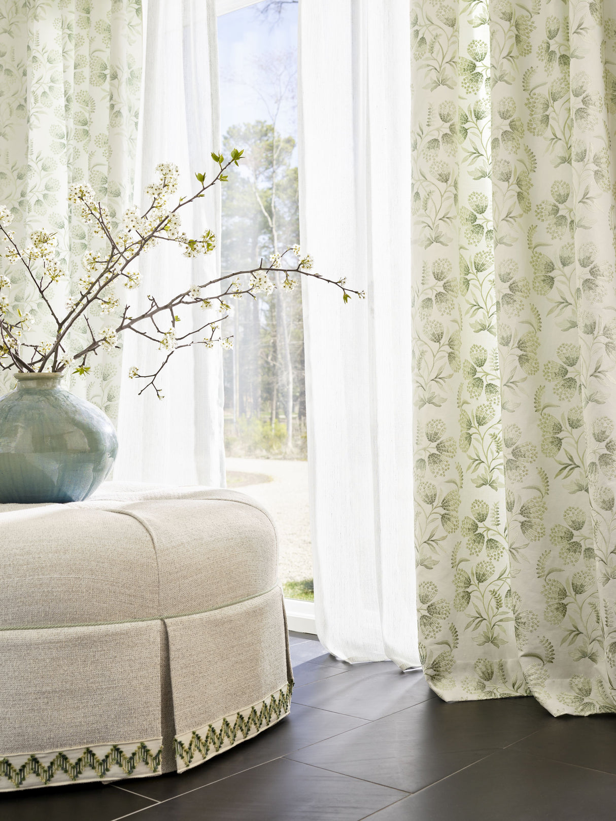 Scalamandre SC 000127236 PEARL SORA SHEER Fabric - Eade's Wallpaper