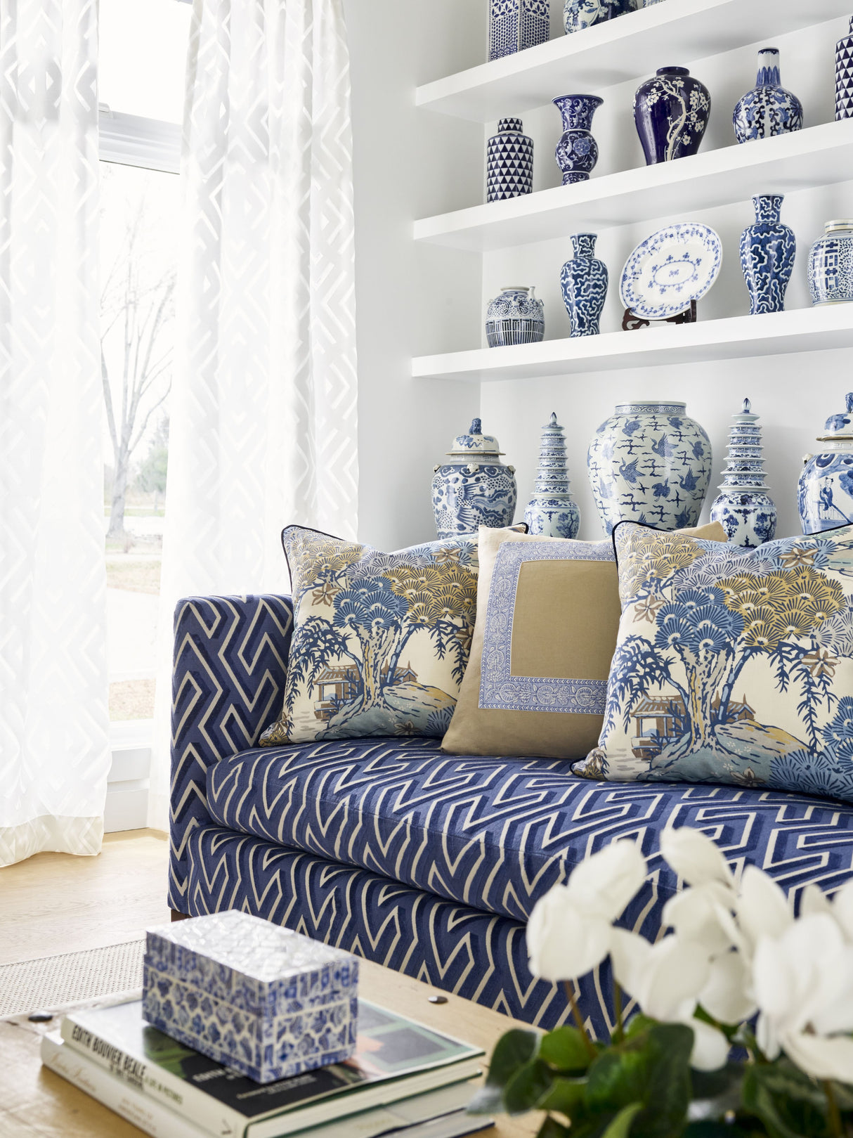 Scalamandre SC 000227237 HARBOR MAZE VELVET Fabric - Eade's Wallpaper