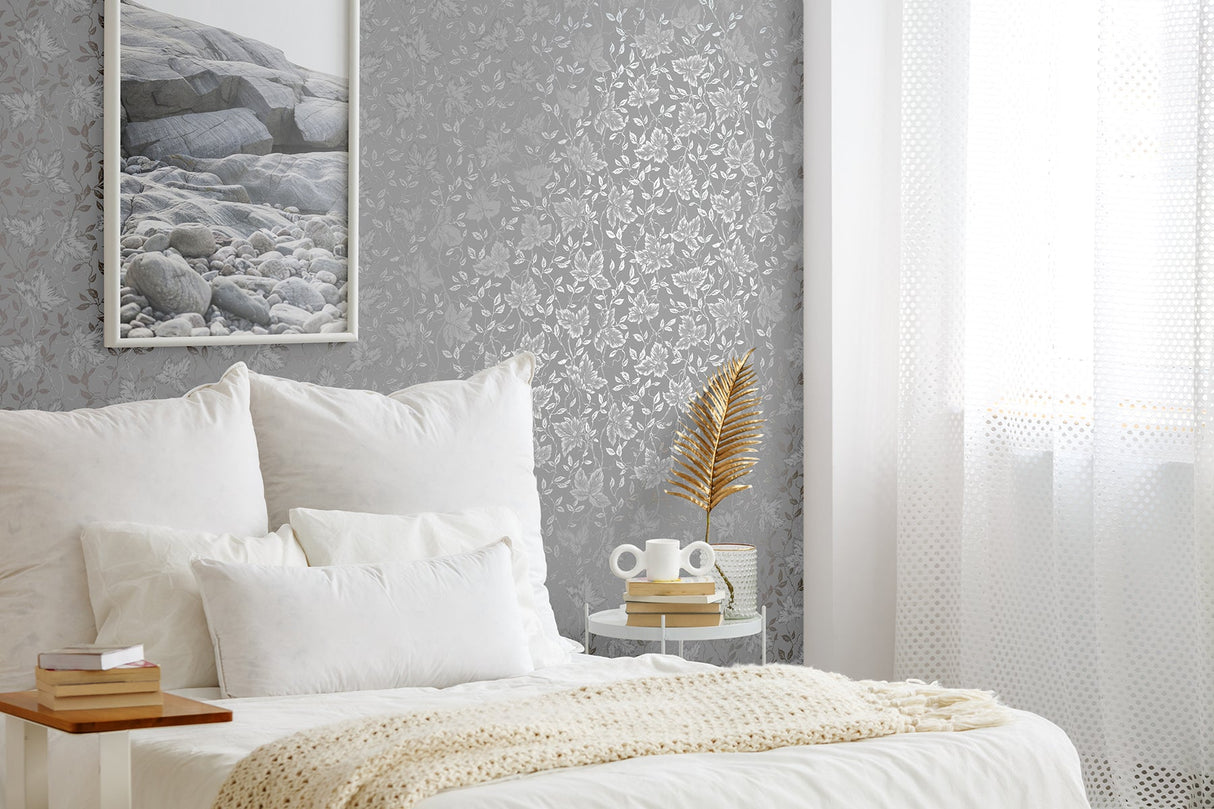 Sandudd SD2965-4 Greta Grey Trail Wallpaper