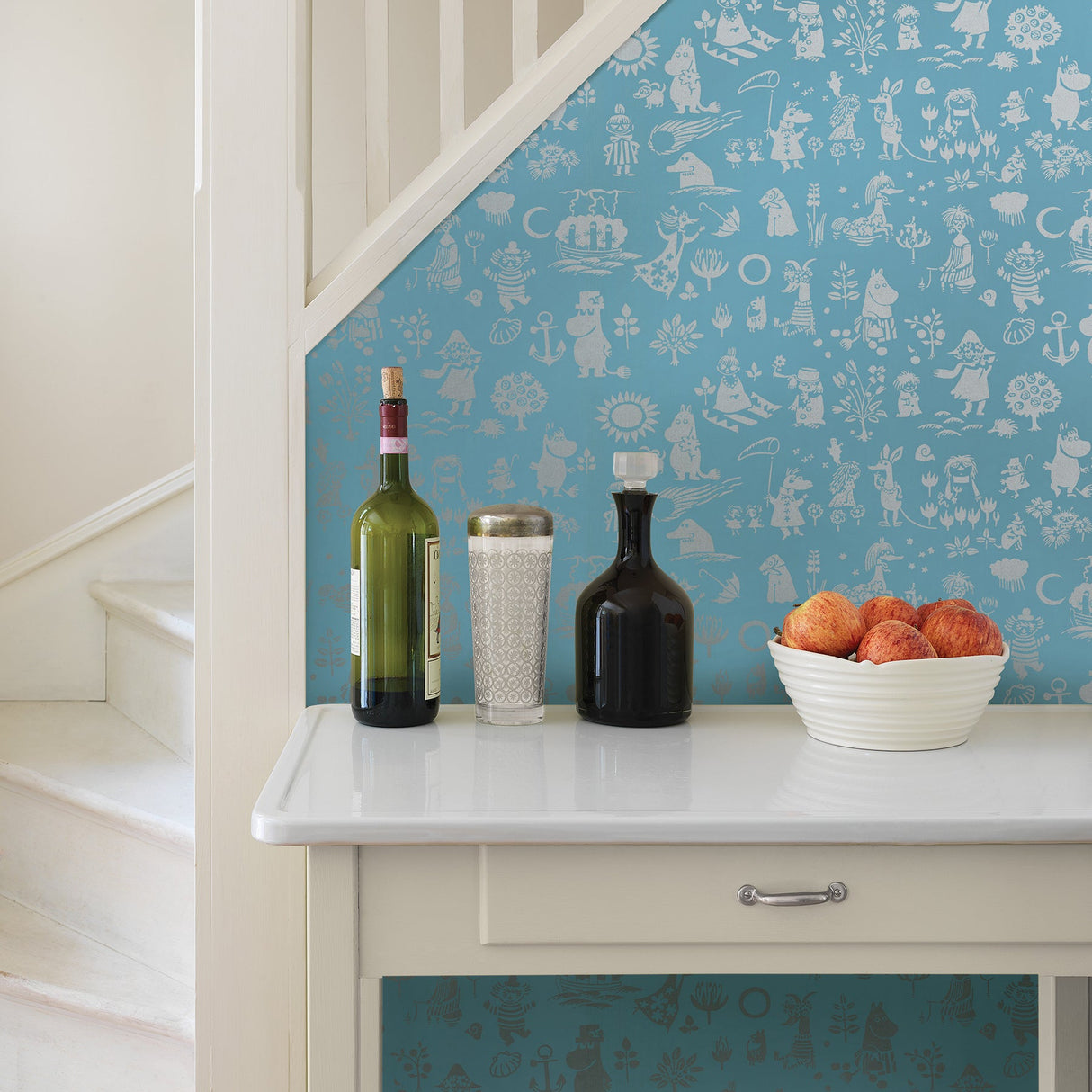 Sandudd SD5164-4 Moomin Blue Novelty Wallpaper