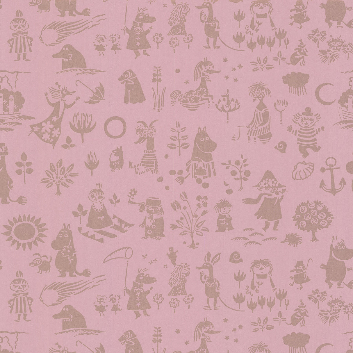 Sandudd SD5164-5 Moomin Pink Novelty Wallpaper