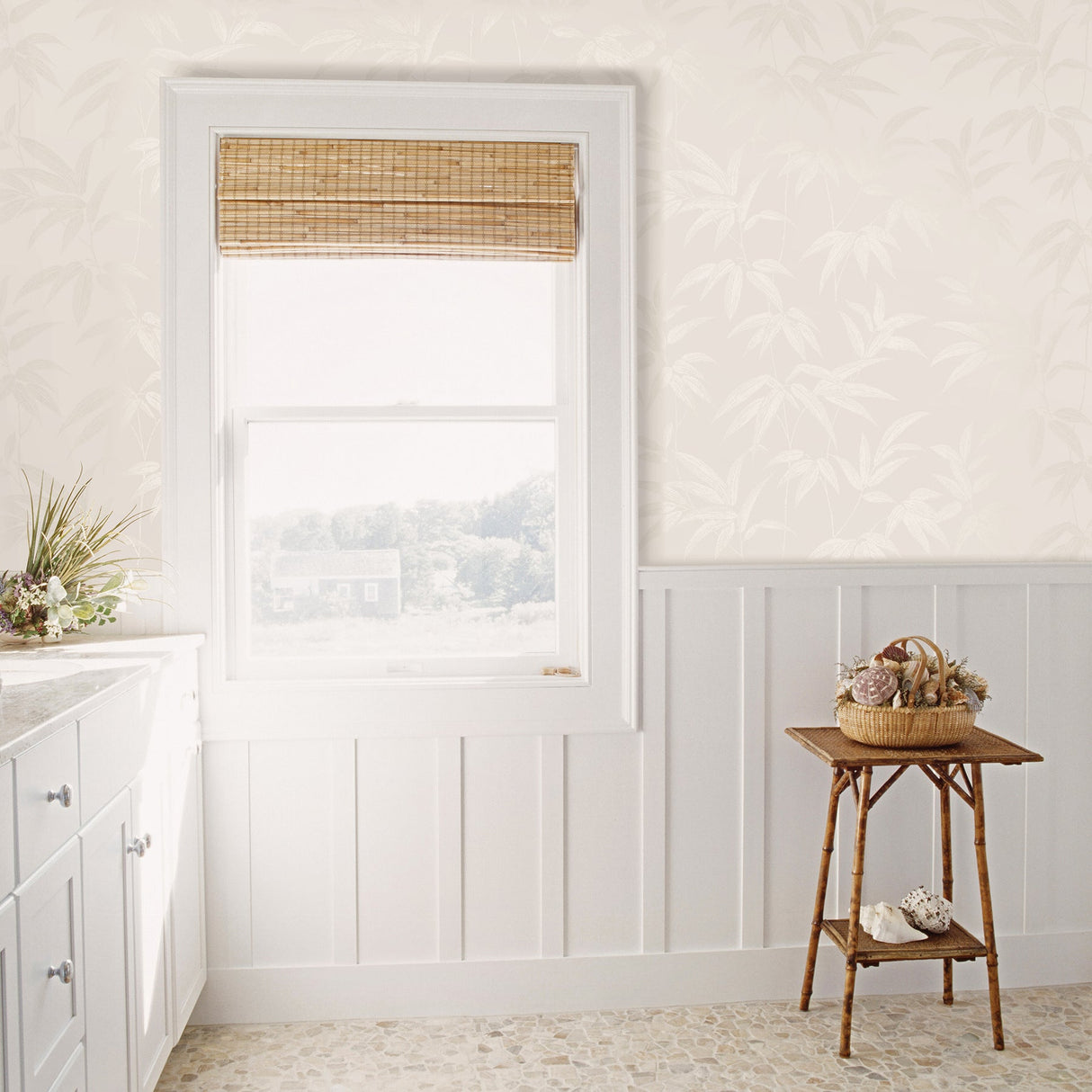 Sandudd SD5213-2 Sasa Beige Bamboo Leaf Wallpaper