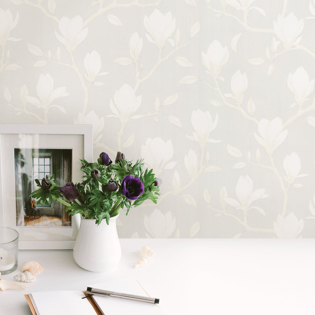 Sandudd SD5228-4 Grandiflora Beige Magnolia Wallpaper